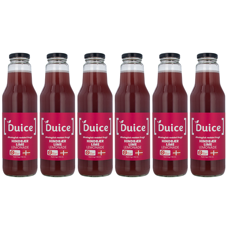 Duice Økologisk Lemonade Hindbær Lime (750 ml)